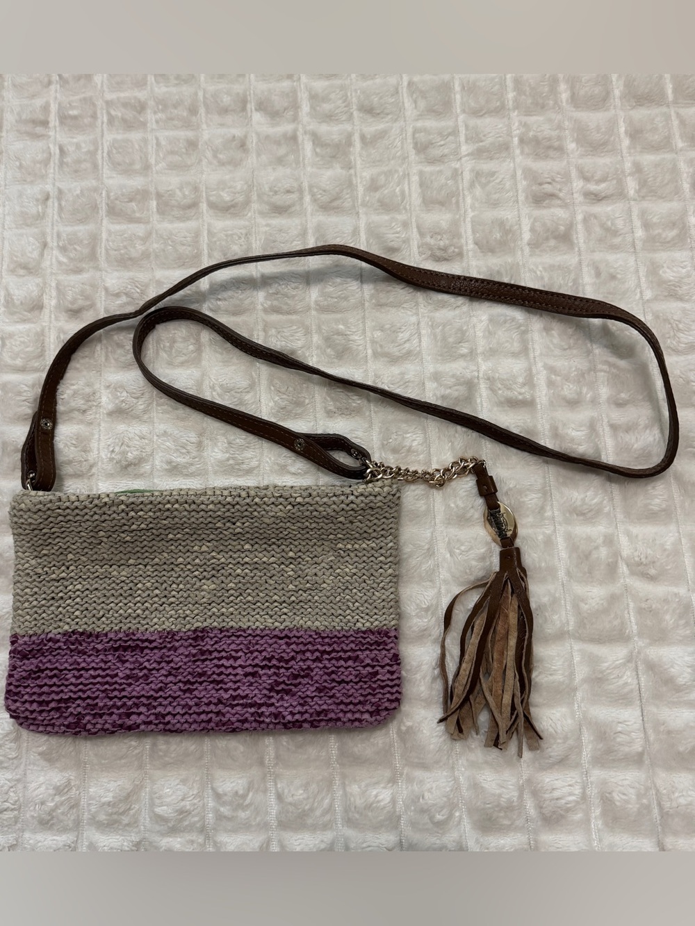 Olivia Harris by Joy Gryson Woven Textured Crossbody Bag Handbag